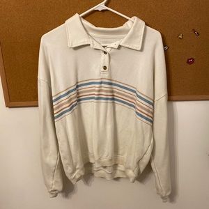 White Collar Sweatshirt